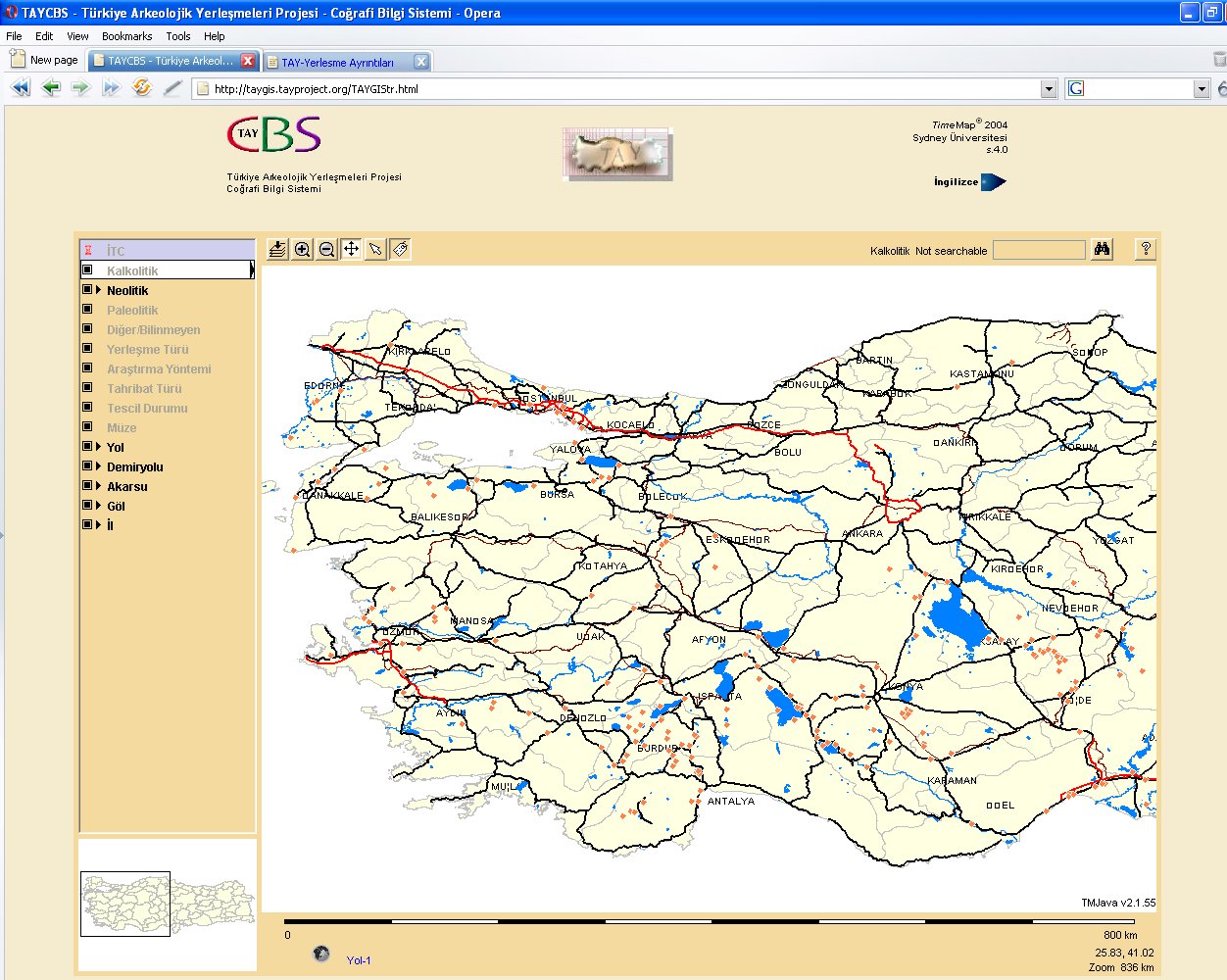 GIS map of Turkey